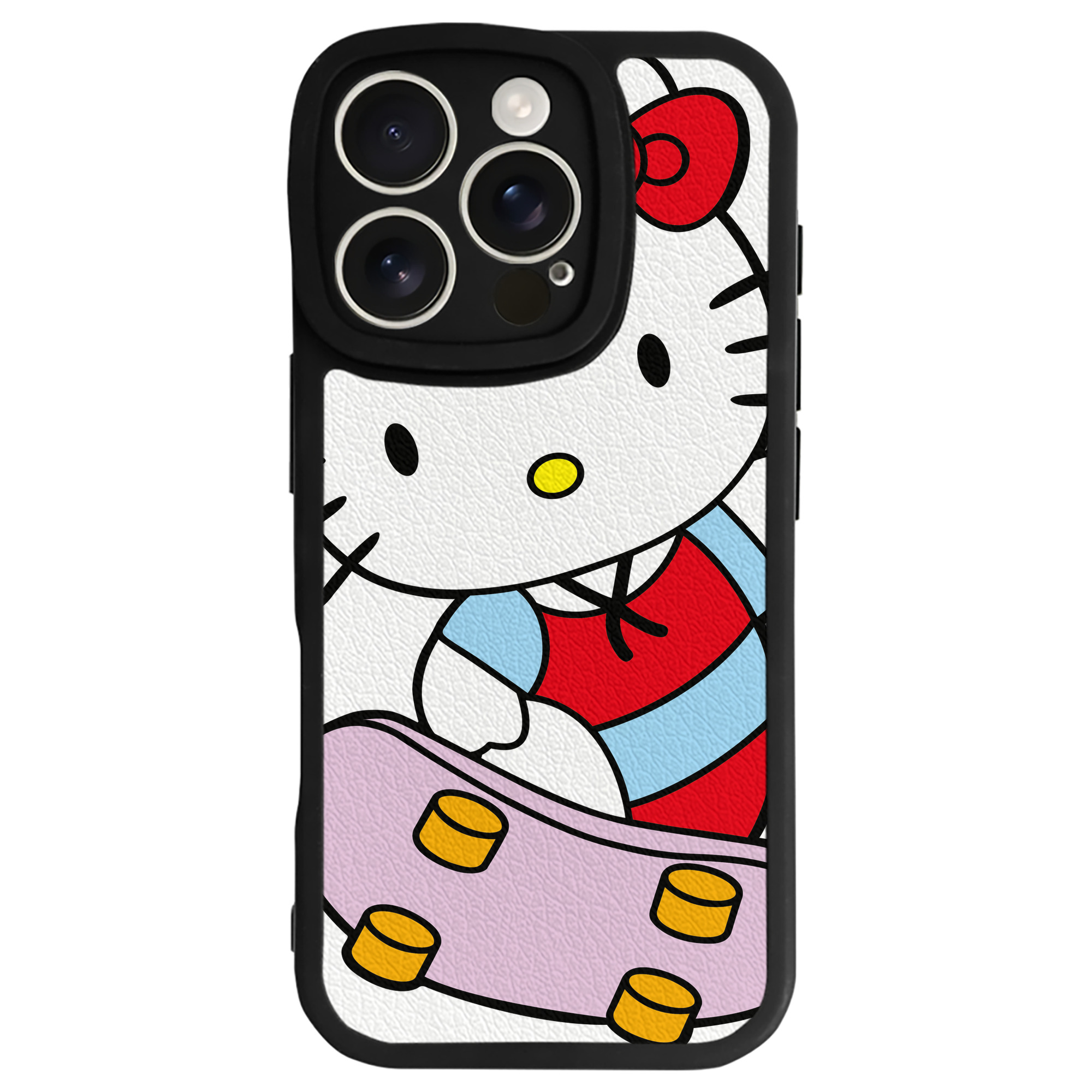 （画像用） Hello Kitty ハローキティ 【iPhone 16シリーズ対応】シリコンスマホケース（レザー調） 材質：シリコン